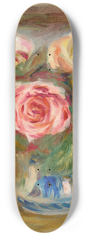 Pierre-Auguste Renoir - Vase de roses 8.25 inch art skate deck