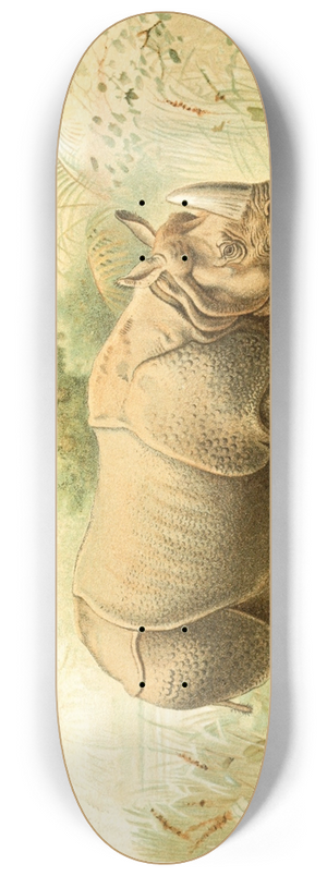 Pierre Jacques Smit - Indian Rhinoceros 8.25 inch art skate deck