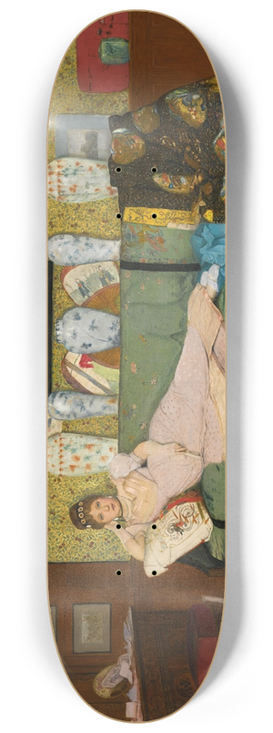 John Atkinson Grimshaw - A Reverie, In The Artists House 8.25 inch art skate deck
