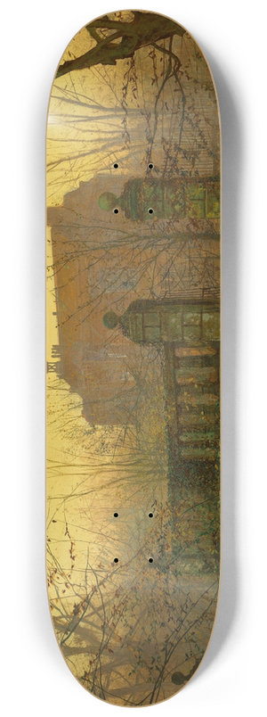 John Atkinson Grimshaw - Autumn Morning 8.25 inch art skate deck