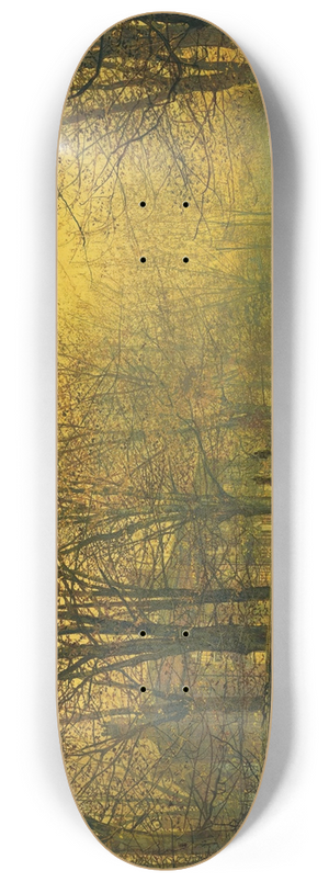 John Atkinson Grimshaw - In The Golden Glow Of Autumn 8.25 inch art skate deck