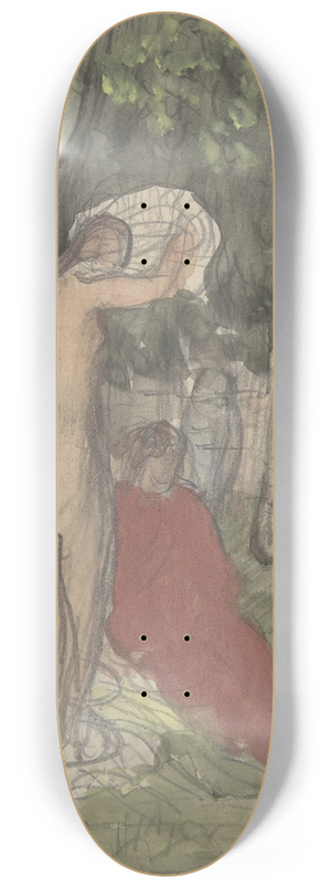 Pierre Puvis de Chavannes - Bathers 8.25 inch art skate deck