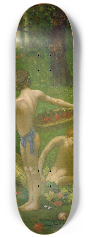 Pierre Puvis de Chavannes - Children in an Orchard 8.25 inch art skate deck
