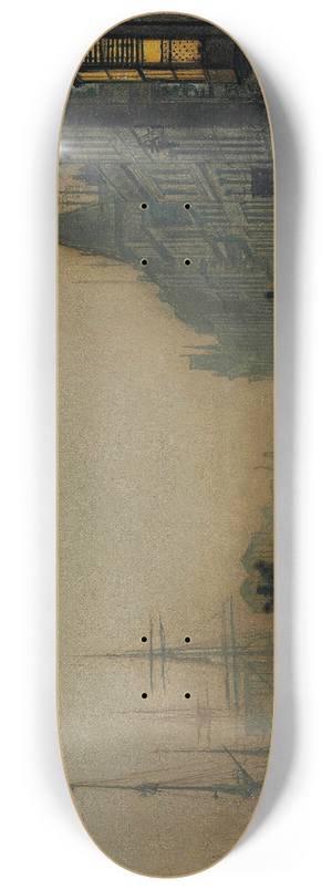 John Atkinson Grimshaw - Reekie, Glasgow 8.25 inch art skate deck