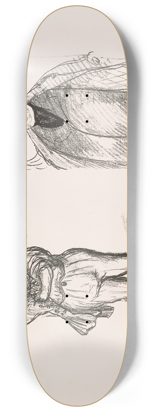 Pierre Puvis de Chavannes - Les caricatures de Puvis de Chavannes Pl.13 8.25 inch art skate deck
