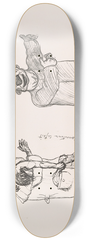 Pierre Puvis de Chavannes - Les caricatures de Puvis de Chavannes Pl.21 8.25 inch art skate deck