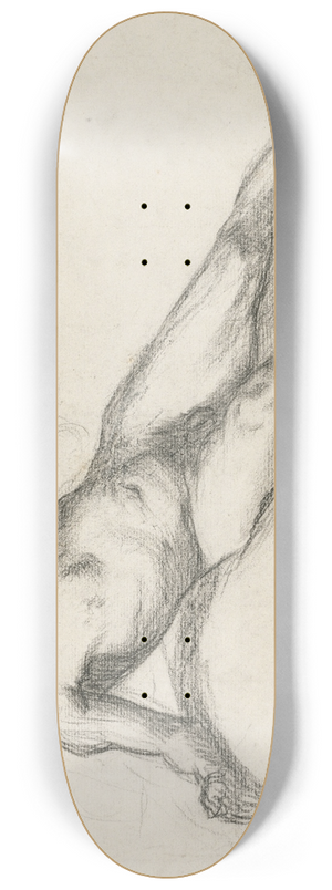 Pierre Puvis de Chavannes - Study for The War 8.25 inch art skate deck