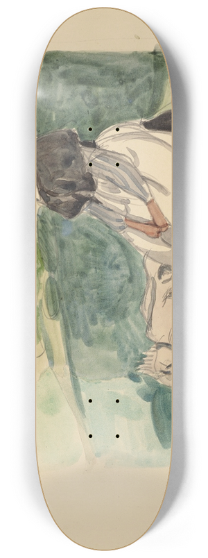 Pierre Roy - Bretonne assise dans un pr 8.25 inch art skate deck