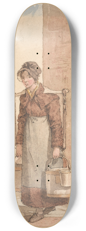 John Augustus Atkinson - A Milkmaid 8.25 inch art skate deck