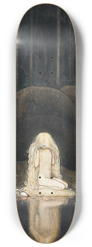 John Bauer - Princess Tuvstarr Gazing Down Into The Dark Waters Of The Forest Tarn 8.25 inch art skate deck John Bauer - Princess Tuvstarr Gazing Down Into The Dark Waters Of The Forest Tarn 8.25 inch art skate deck