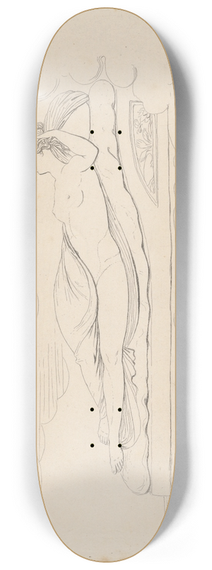 John Bell - Sketch from a Statue of a Dreamer 8.25 inch art skate deck