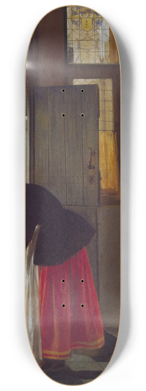 Pieter De Hooch - A Boy Bringing Bread 8.25 inch art skate deck