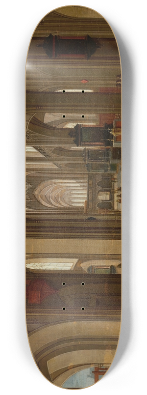 Pieter Neeffs the Elder - Interior of aGothic cathedral 8.25 inch art skate deck