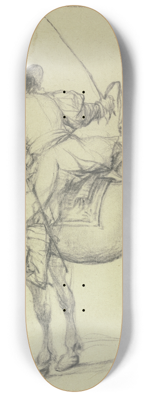 Pieter Wouwerman - Ein Kavalier, der zu Pferde steigt 8.25 inch art skate deck
