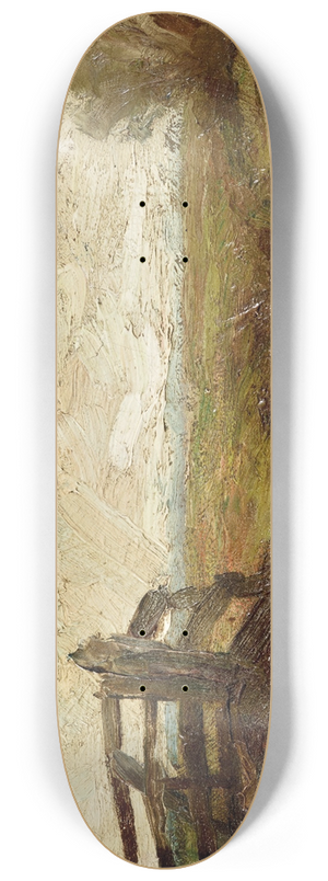 Piet Mondrian - Irrigation ditch with wood gate at left 8.25 inch art skate deck