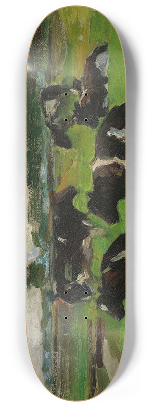 Piet Mondrian - Landscape With Group Of Five Cows 8.25 inch art skate deck