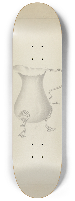 Amelia Tuccio - Silver Creamer 8.25 inch art skate deck