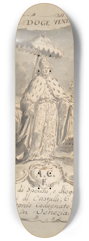 Pietro Antonio Novelli - Design for a Trade Card 8.25 inch art skate deck