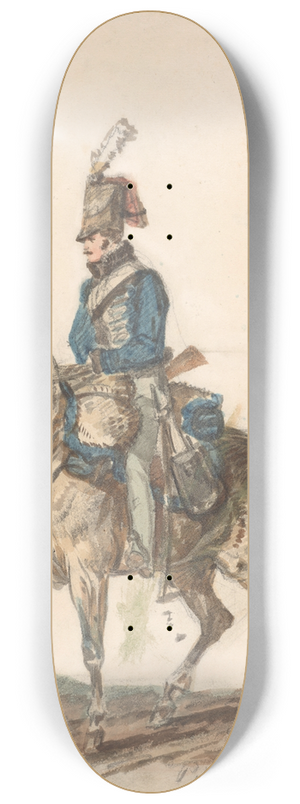 Piotr Michaowski - Hanover hussar on horseback 8.25 inch art skate deck