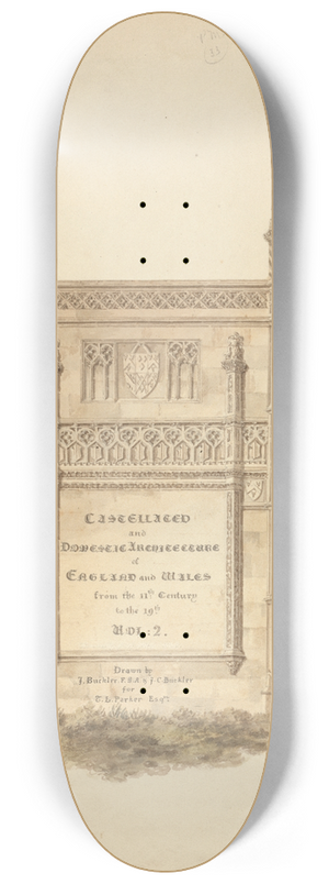 John Buckler - Title Page 8.25 inch art skate deck