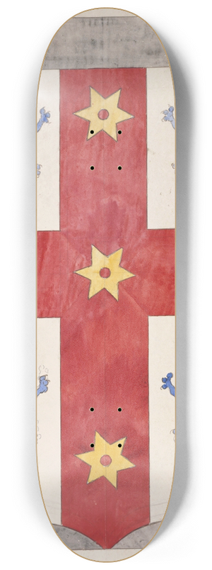 Prosper Lafaye - Projet de vitrail civil; blason 8.25 inch art skate deck