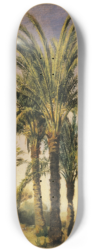 Prosper Marilhat - Palm Trees 8.25 inch art skate deck
