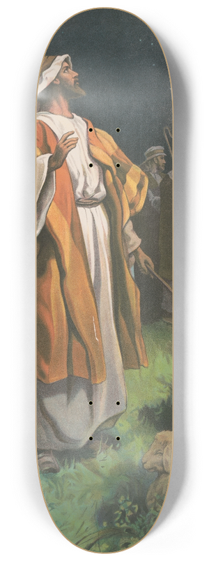Providence Lith. Co - The shepherds find Jesus 8.25 inch art skate deck