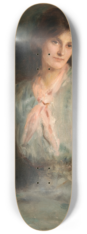 John Butler Yeats - Portrait of Maire Nic Shiubhlaigh (1883-1958), Actress 8.25 inch art skate deck