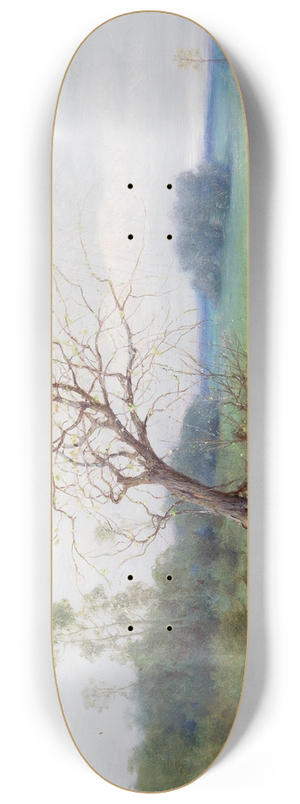 Raimund Ritter von Wichera - Schafherde mit Hirten in einer weiten Landschaft 8.25 inch art skate deck