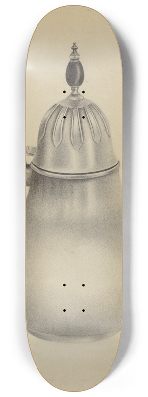 Amelia Tuccio - Silver Teapot 8.25 inch art skate deck