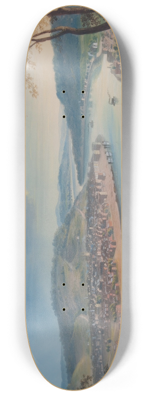 John Caspar Wild - View of Cincinnati From Covington 8.25 inch art skate deck