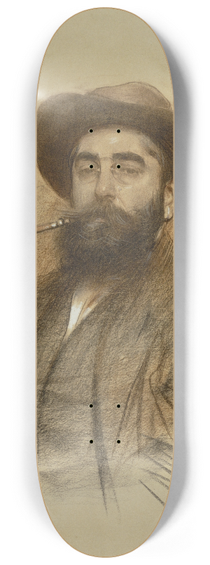 Ramn Casas - Self-portrait 8.25 inch art skate deck