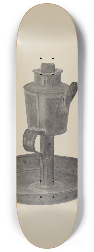 Amelia Tuccio - Whale Oil Lamp 8.25 inch art skate deck