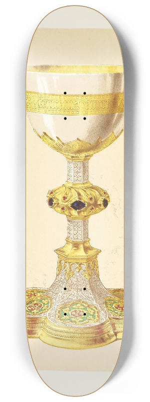 John Charles Robinson - Chalice, in the Style of the Fifteenth Century, in Silver, Parcel Gilt and Enamelled 8.25 inch art skate deck