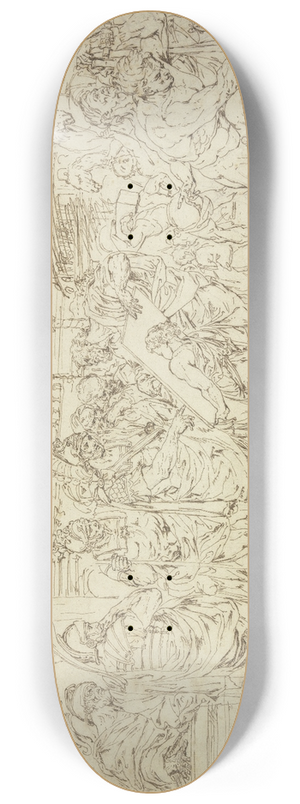 Raymond Lafage - Tower of Babel 8.25 inch art skate deck