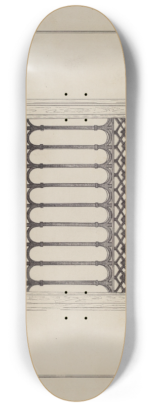 Ray Price - Cast Iron Balcony Railing 8.25 inch art skate deck