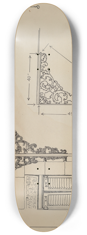 Ray Price - Iron Work on Balcony 8.25 inch art skate deck