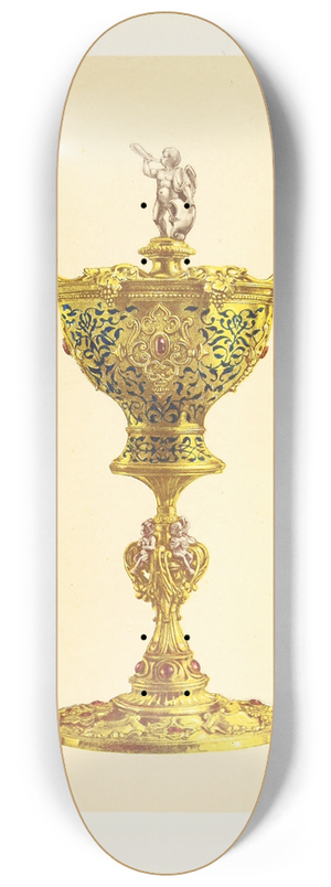 John Charles Robinson - Vase or Hanap with Cover, in Silver Gilt, Enamelled and Set with Jewels 8.25 inch art skate deck