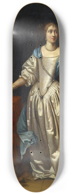 Reinier De La Haye - Lady With Parrot 8.25 inch art skate deck