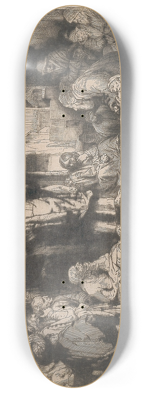 Rembrandt van Rijn - Christ Preaching (La Petite Tombe) 8.25 inch art skate deck