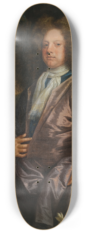 John Closterman - Portrait of William Paul (1673-1711) of Bray, Berkshire, With His Dog And a Gun 8.25 inch art skate deck