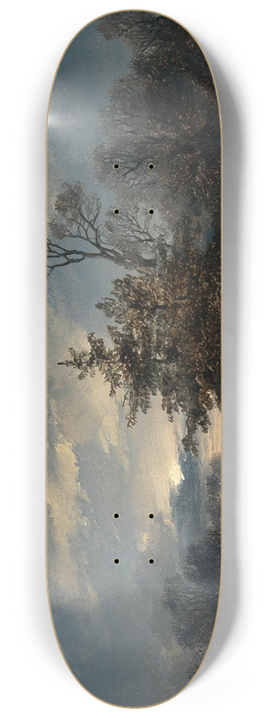 Remigius Adrianus van Haanen - A Winter Evening 8.25 inch art skate deck
