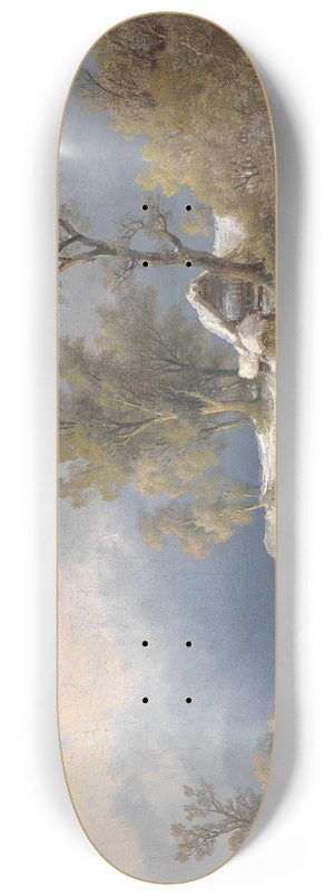 Remigius Adrianus van Haanen - Winter landscape 8.25 inch art skate deck