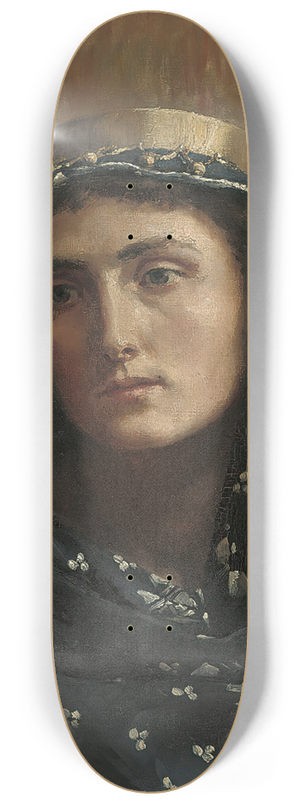 John Collier - Portrait of a lady in eastern dress 8.25 inch art skate deck