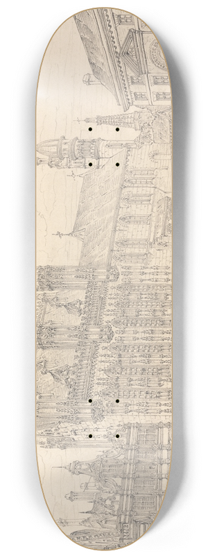 John Coney - Hotel de Ville, Bruges 8.25 inch art skate deck