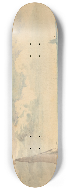 John Constable - A Seascape with Two Sail Boats 8.25 inch art skate deck