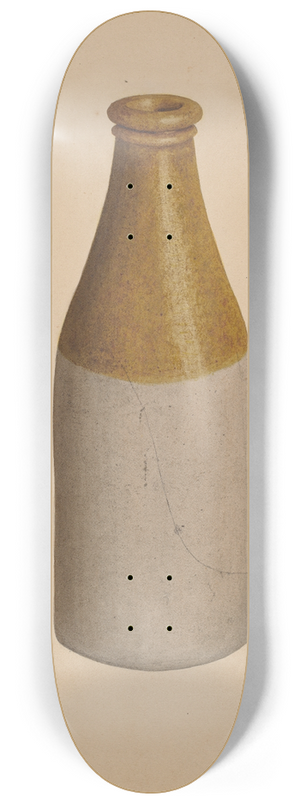 Richard Barnett - Stoneware Ink Bottle or Catsup Bottle 8.25 inch art skate deck