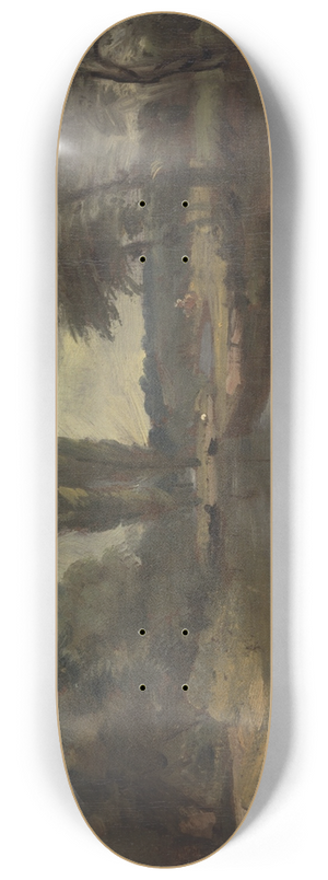 John Constable - Flatford Lock 8.25 inch art skate deck