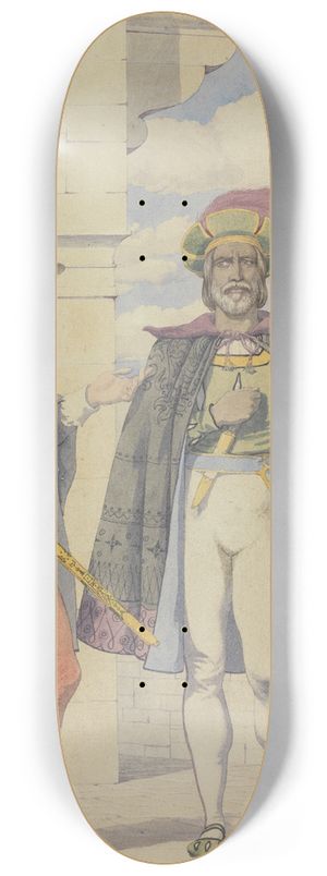 Richard Dadd - Sketch for the Passions; Jealousy 8.25 inch art skate deck