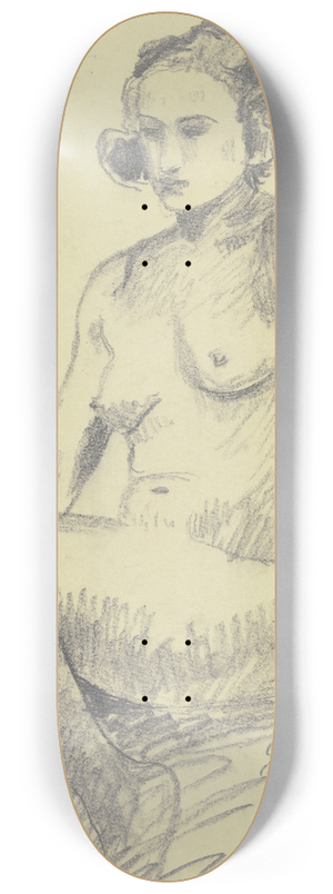 Richard Martin Werner - Hockender weiblicher Akt 8.25 inch art skate deck